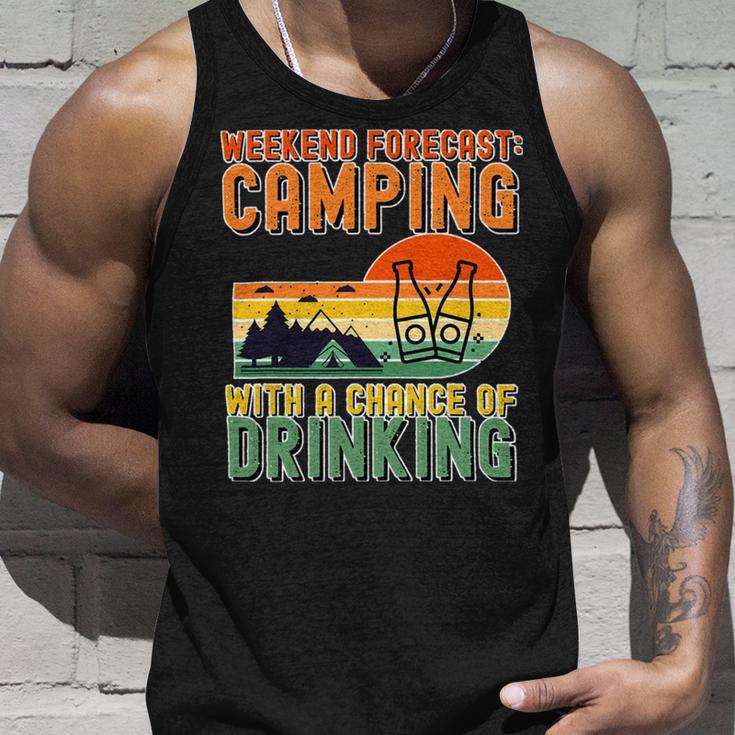 Weekend Forecast Camping With A Chance 19 Shirt Unisex Tank Top Gifts for Him