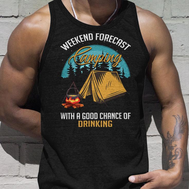 Weekend Forecast Camping With A Good 15 Shirt Unisex Tank Top Gifts for Him