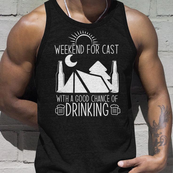 Weekend Forecast Camping With A Good 17 Shirt Unisex Tank Top Gifts for Him