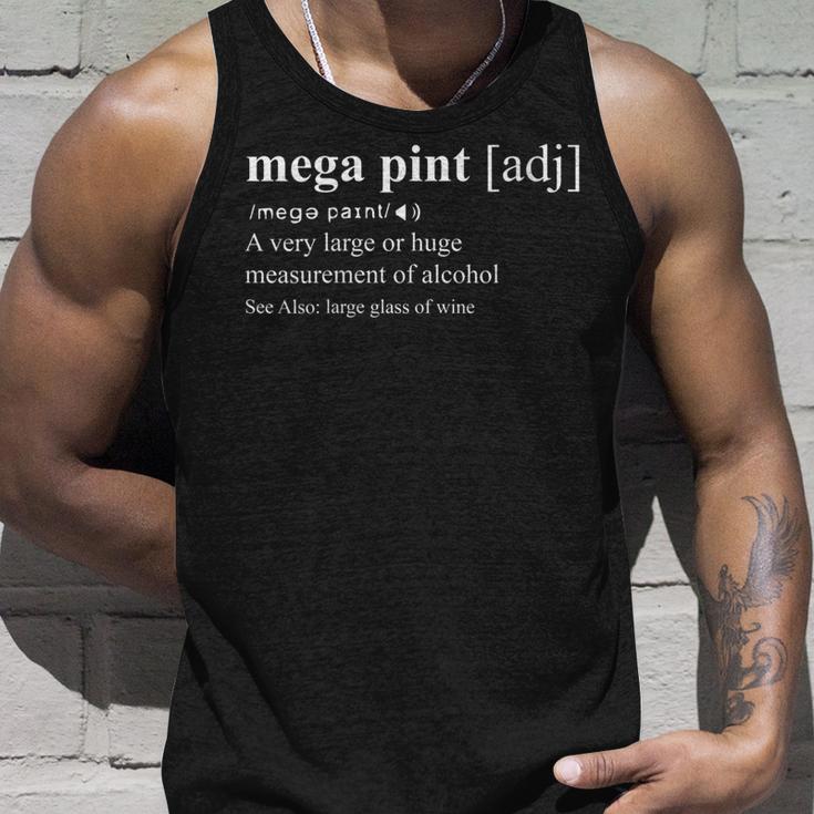 Womens Mega Pint Mega Pint Of Wine Glass Definition Mega Pint Unisex Tank Top Gifts for Him