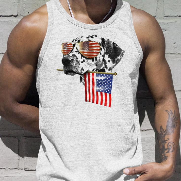 4Th Of July Fun American Flag Dalmatian Dog Lover Gift Unisex Tank Top Gifts for Him