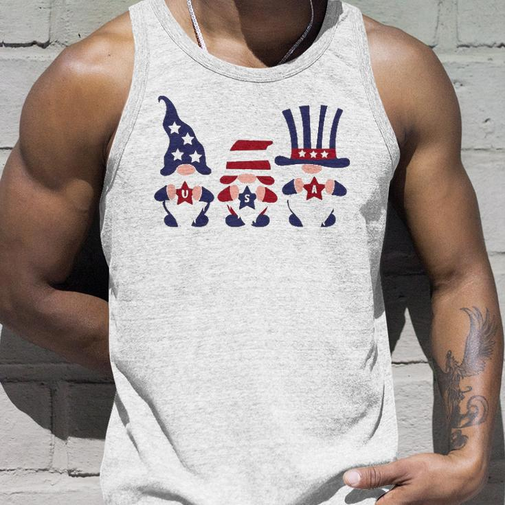 4Th Of July Patriotic Gnomes American Usa Flag Unisex Tank Top Gifts for Him