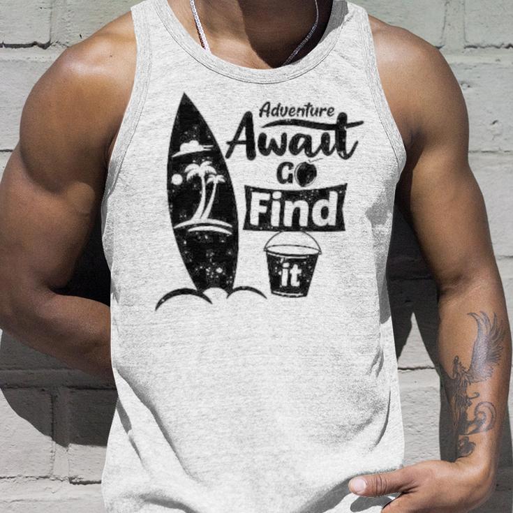 Adventure Await Go Find Itsummer Shirt Travel Tee Adventure Shirts Action Shirt Funny Tees Graphic Tees Unisex Tank Top Gifts for Him