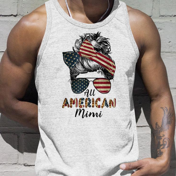 All American Mimi Messy Bun Matching Family 4Th Of July Mom Unisex Tank Top Gifts for Him