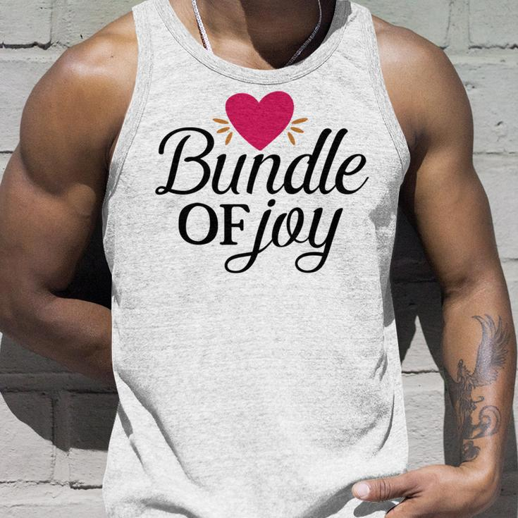 Baby Shower Text Design Bundle Of Joy Heart Unisex Tank Top Gifts for Him