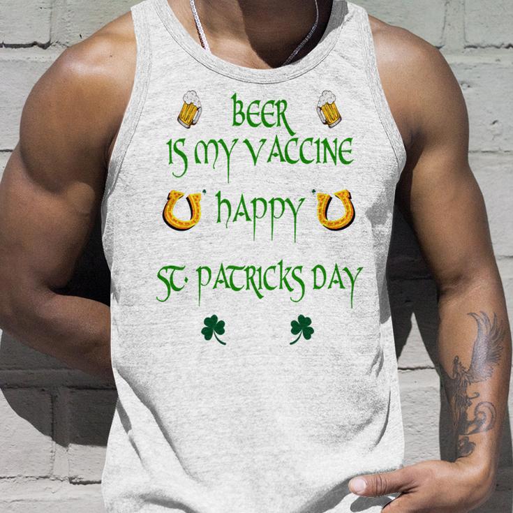 Beer Is My Vaccine Funny St Patricks 608 Shirt Unisex Tank Top Gifts for Him