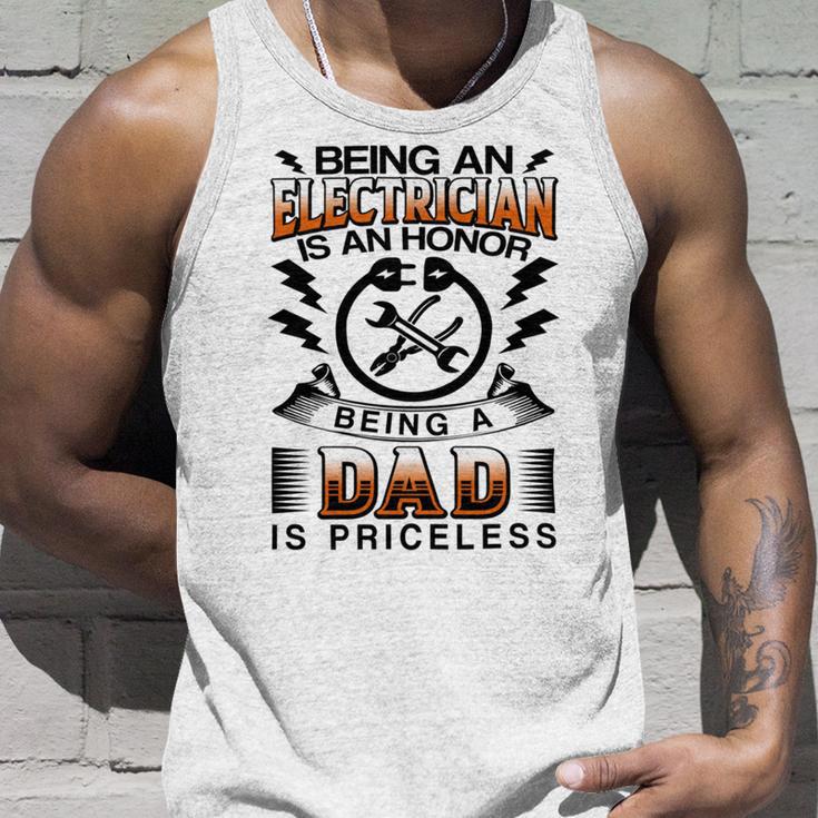 Being An Electrician Is An Honor Being A Dad Is Priceless Unisex Tank Top Gifts for Him