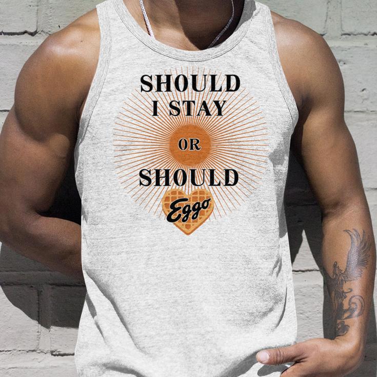 Best Seller Should I Stay Or Should Eggo Merchandise Unisex Tank Top Gifts for Him