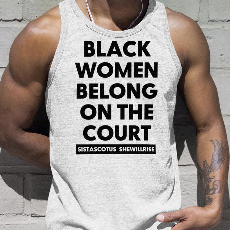 Black Women Belong On The Court Unisex Tank Top Gifts for Him