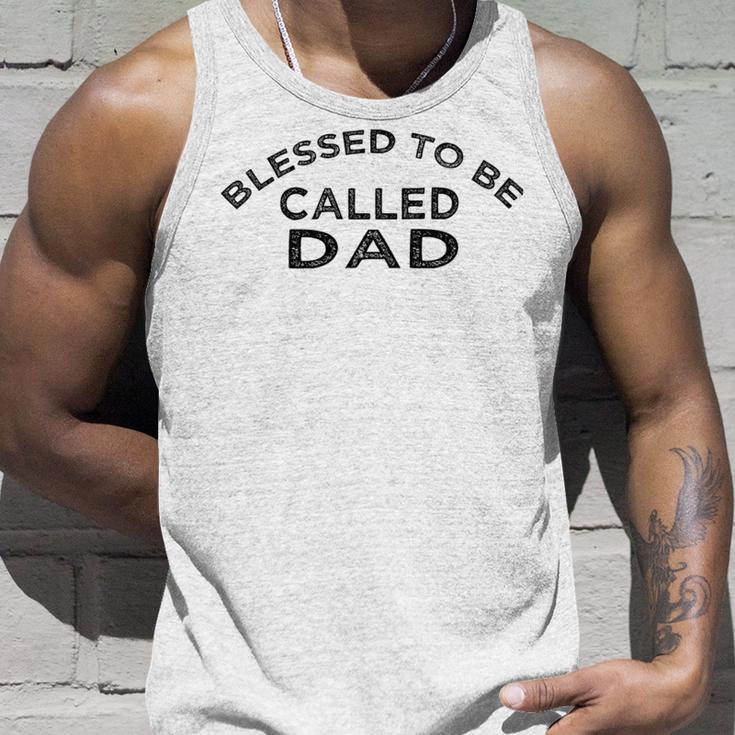 Blessed To Be Called Dad Sticker Unisex Tank Top Gifts for Him