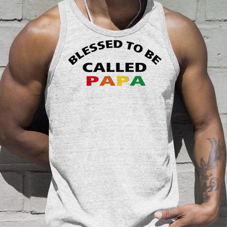 Blessed To Be Called Papa Sticker Unisex Tank Top Gifts for Him