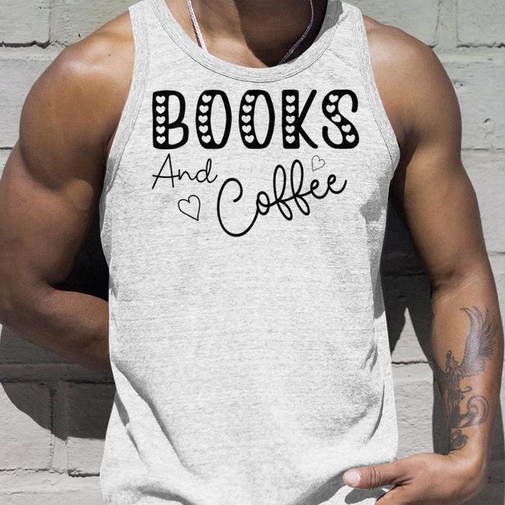 Books And Coffee Books Lover Tee Coffee Lover Gift For Books Lover Gift For Coffee Lover Gift For Women Unisex Tank Top Gifts for Him