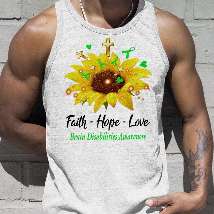 Brain Disabilities Awareness Faith Hope Love Unisex Tank Top Gifts for Him