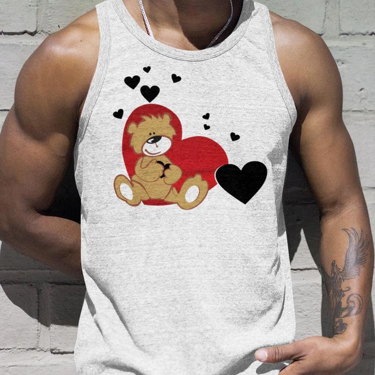 Cartoon Animal Happy Loving Teddy Bear Unisex Tank Top Gifts for Him