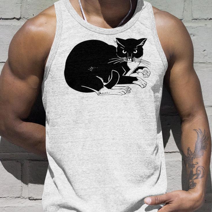 Cat Cut Cat Cat Lovers Black Cat Funny Cat Birthday Cat Gift Cat Danger Kitty V3 Unisex Tank Top Gifts for Him