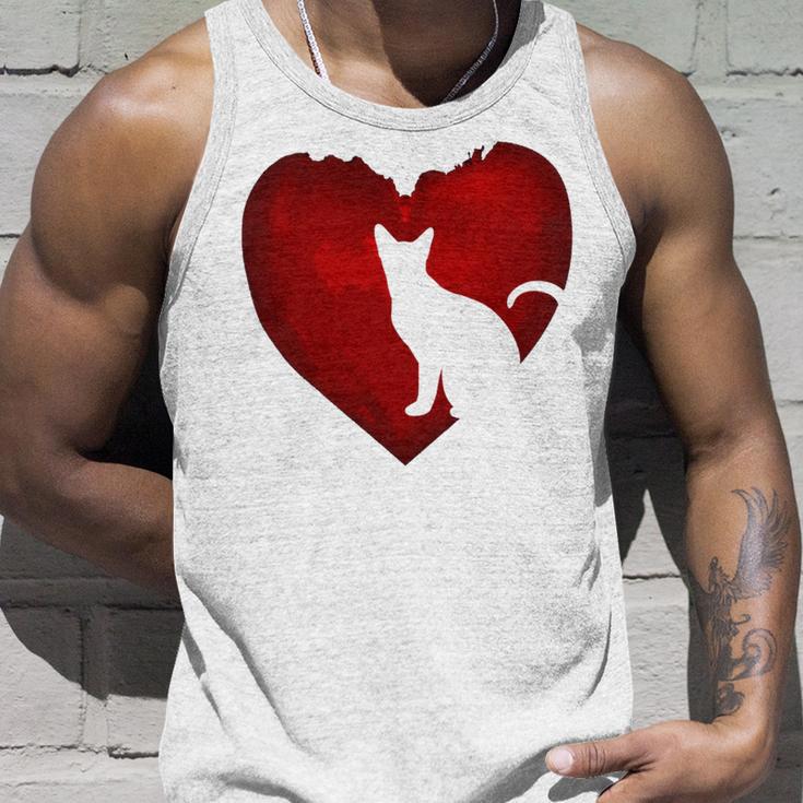 Cat Heart Shirt Cat Lovers Valentine Day Gifts For Couple Unisex Tank Top Gifts for Him