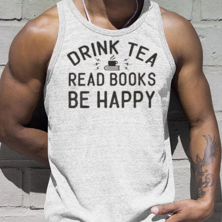 Drink Tea Read Books Unisex Tank Top Gifts for Him