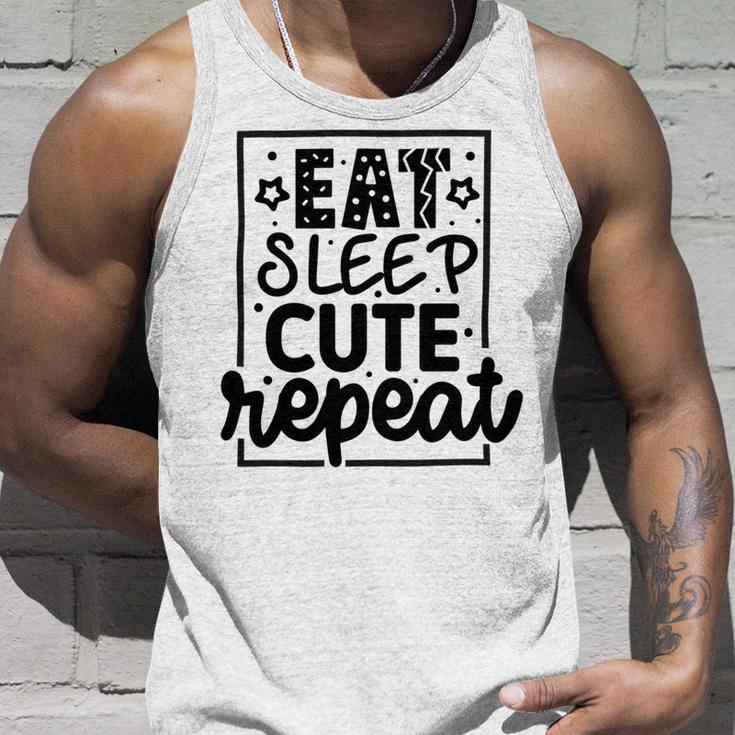 Eat Sleep Cute Repeat Graphic Design For Babys Unisex Tank Top Gifts for Him