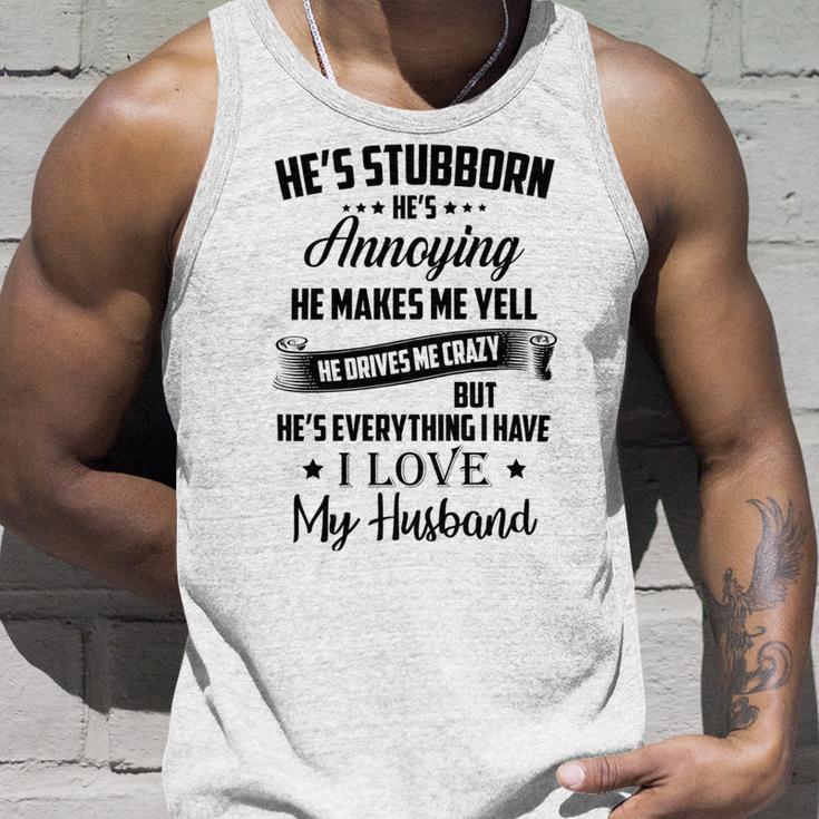 Family I Love My Husband Unisex Tank Top Gifts for Him