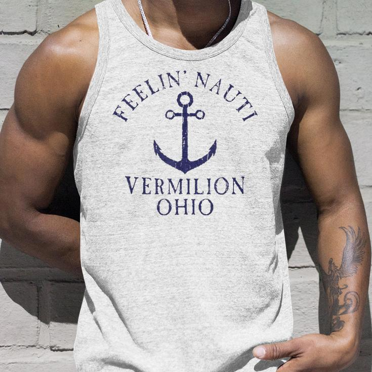 Feelin Nauti Vermilion Ohio Lake Erie Nautical Distressed Unisex Tank Top Gifts for Him