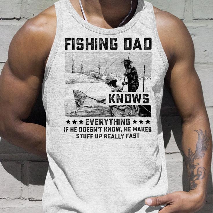 Fishing Dad Knows Everything Old Man Unisex Tank Top Gifts for Him