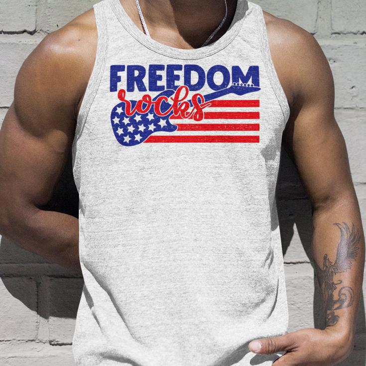 Freedom Rocks Musician Guitarist 721 Shirt Unisex Tank Top Gifts for Him