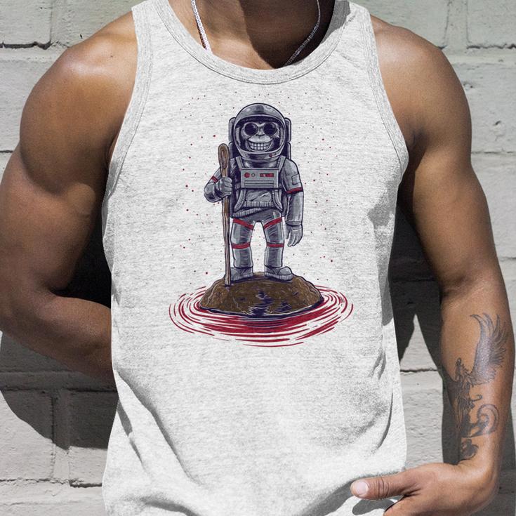 Funny Astronaut Monkey V3 Unisex Tank Top Gifts for Him