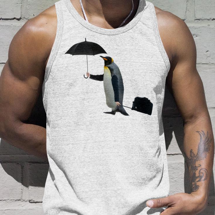 Funny Business Penguin Birds With Human Hands Unisex Tank Top Gifts for Him