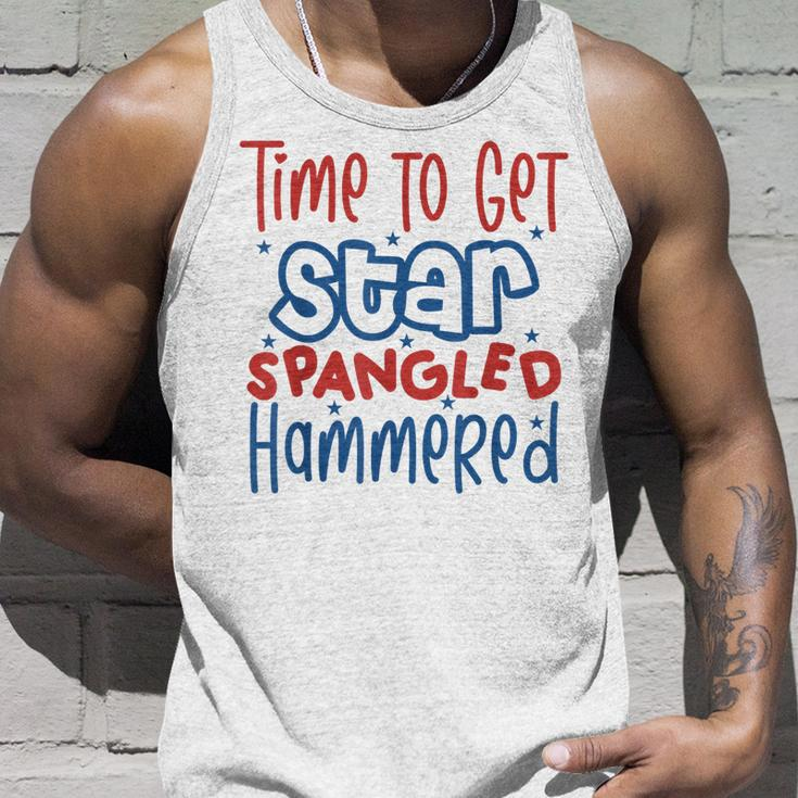 Funny Drunk 4Th Of July Time To Get Star Spangled Hammered Unisex Tank Top Gifts for Him