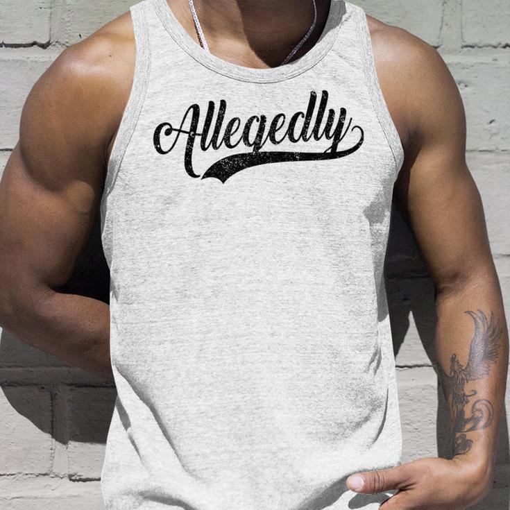 Funny Lawyer Gifts For Women Men Attorney Allegedly Unisex Tank Top Gifts for Him