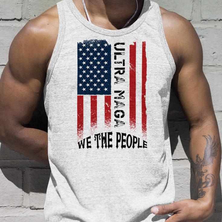 Funny Ultra Maga Vintage American Flag Ultramaga Retro Unisex Tank Top Gifts for Him