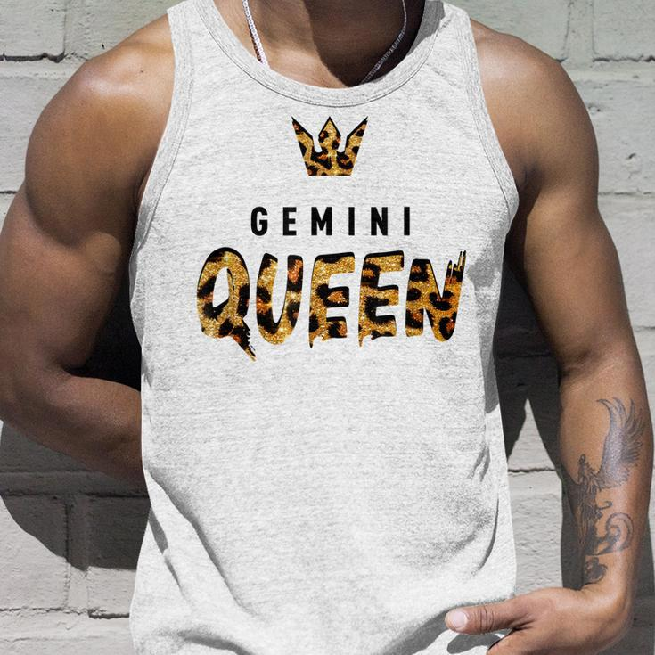 Gemini Queen Leopard Cheetah Pattern Astrology Birthday Unisex Tank Top Gifts for Him
