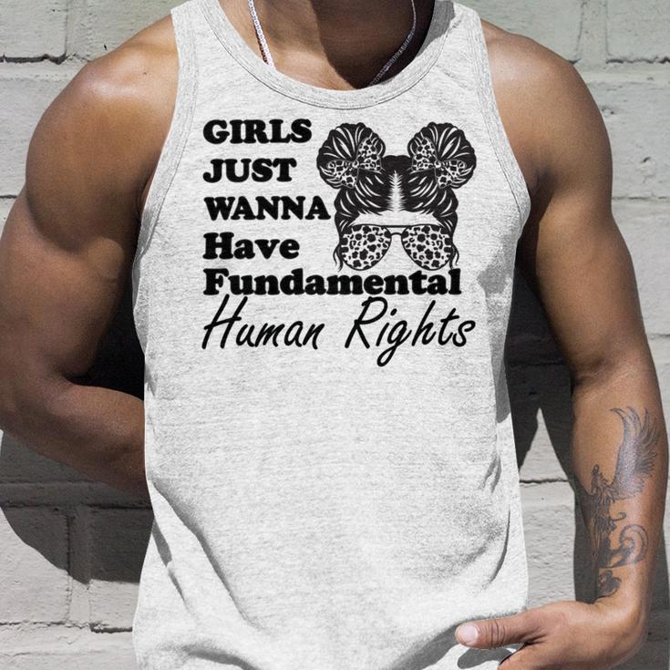 Girls Just Wanna Have Fundamental Human Rights Funny V4 Unisex Tank Top Gifts for Him