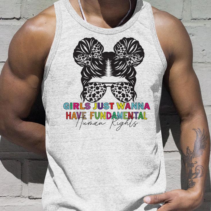 Girls Just Wanna Have Fundamental Human Rights Funny V6 Unisex Tank Top Gifts for Him