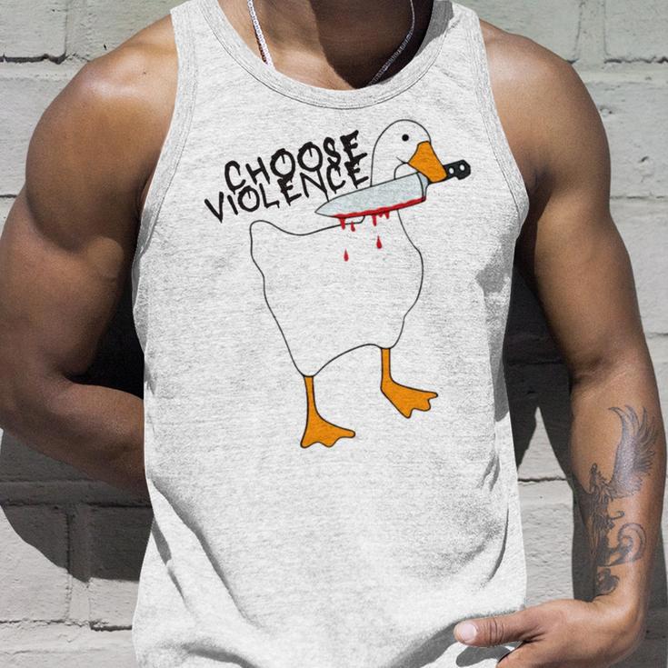 Goose With Knife Sticker Goose Sticker Funny Quotes Funny Animal Stickerspeace Was Never An Option Unisex Tank Top Gifts for Him