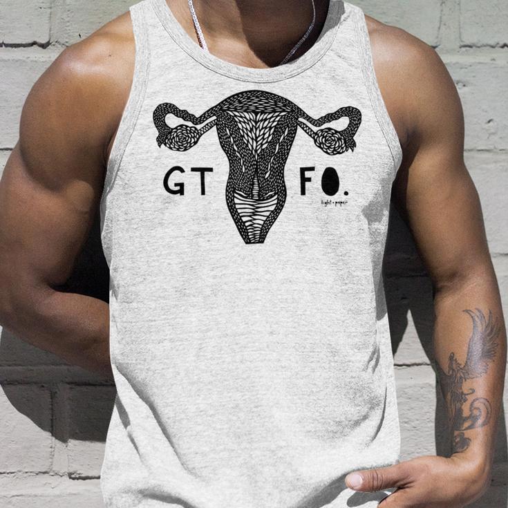 Gtfo Uterus Black Print Perfect Gift Unisex Tank Top Gifts for Him