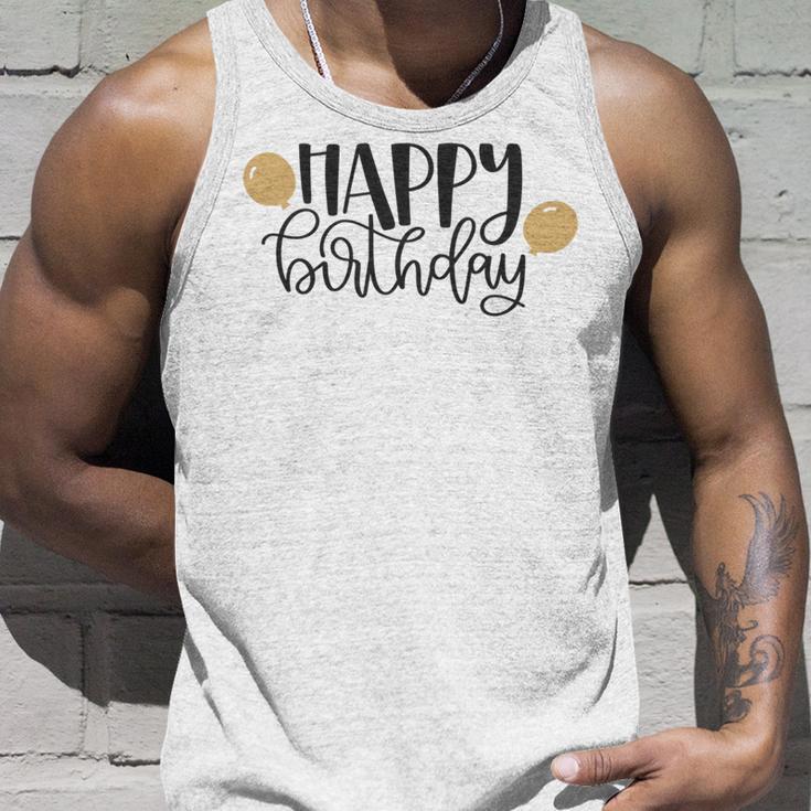 Happy Beautiful Birthday With Balloons Unisex Tank Top Gifts for Him