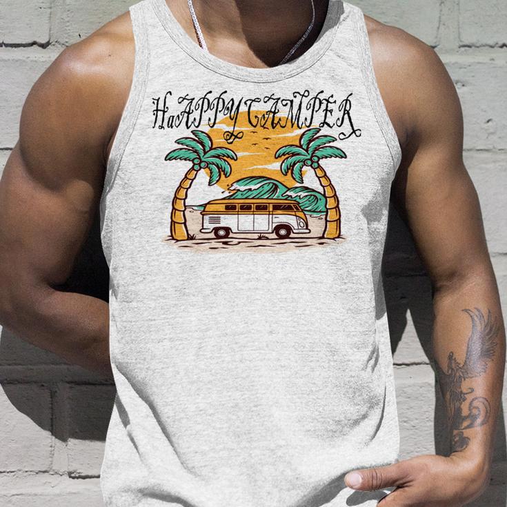 Happy Camper V2 Unisex Tank Top Gifts for Him