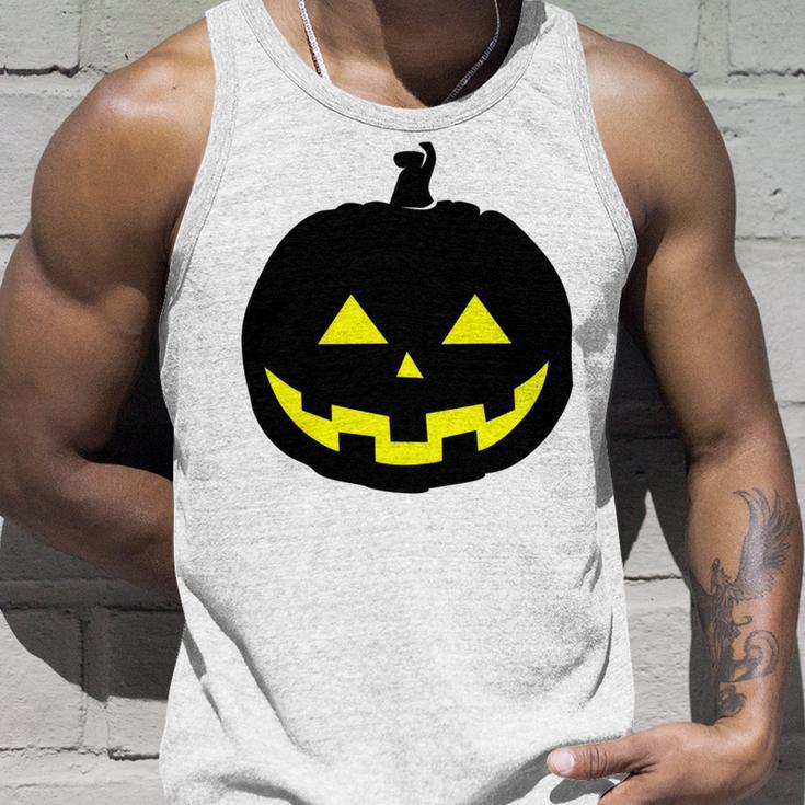 Happy Halloween Scary Black Pumpkin Pattern Unisex Tank Top Gifts for Him