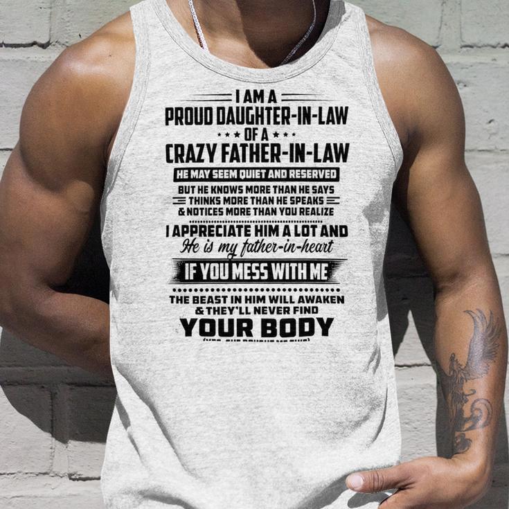 I Am A Proud Daughter In Law Of A Crazy Father In Law V2 Unisex Tank Top Gifts for Him