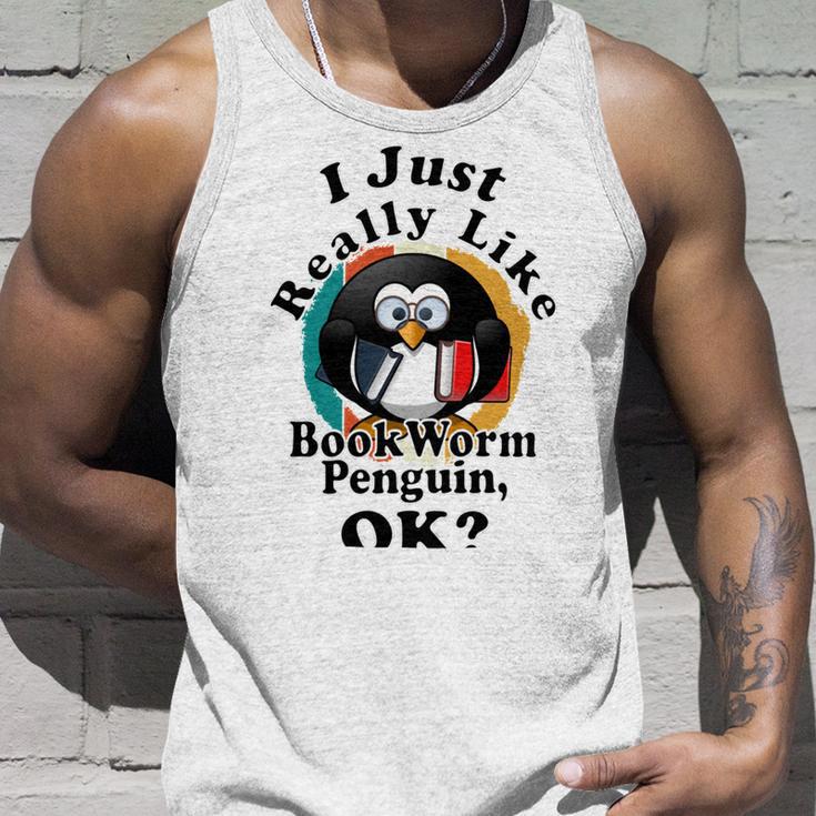 I Really Like Book Worm Penguin Ok Unisex Tank Top Gifts for Him