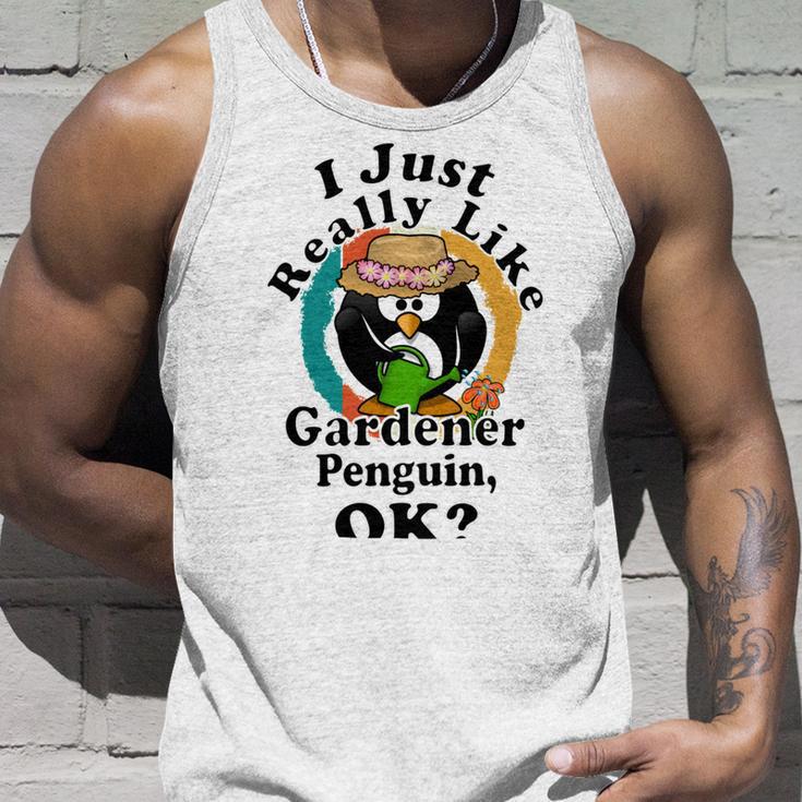 I Really Like Gardener Penguin Ok Unisex Tank Top Gifts for Him