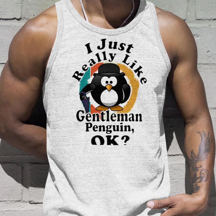 I Really Like Gentleman Penguin Ok Unisex Tank Top Gifts for Him