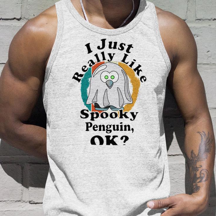 I Really Like Spooky Penguin Ok Unisex Tank Top Gifts for Him