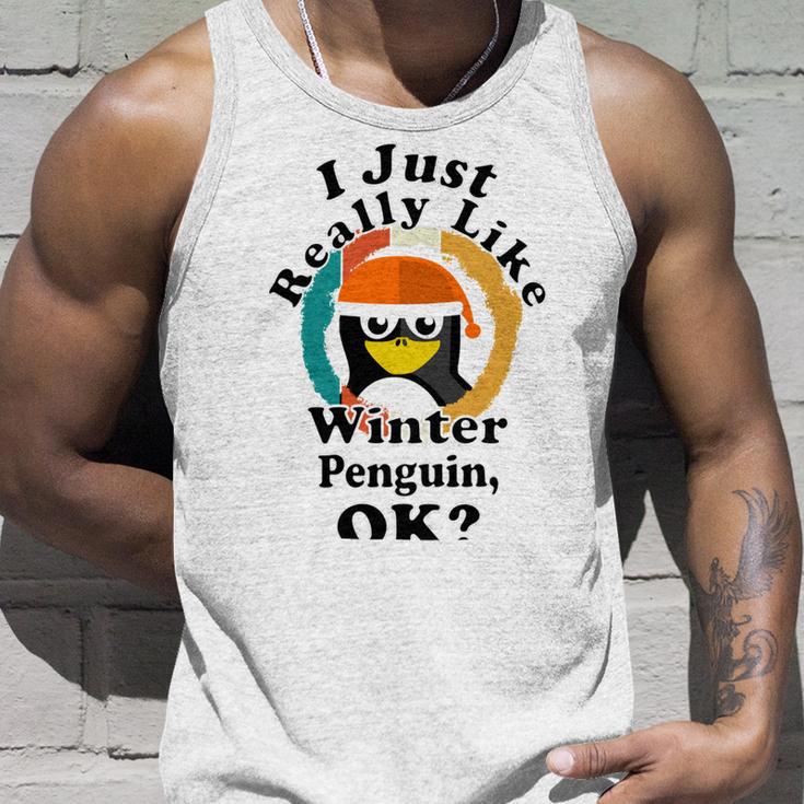 I Really Like Winter Penguin Ok Unisex Tank Top Gifts for Him