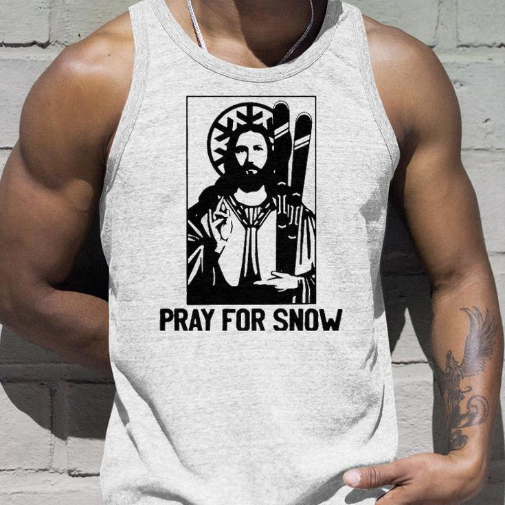 Jesus Christmas Pray For Snow Unisex Tank Top Gifts for Him