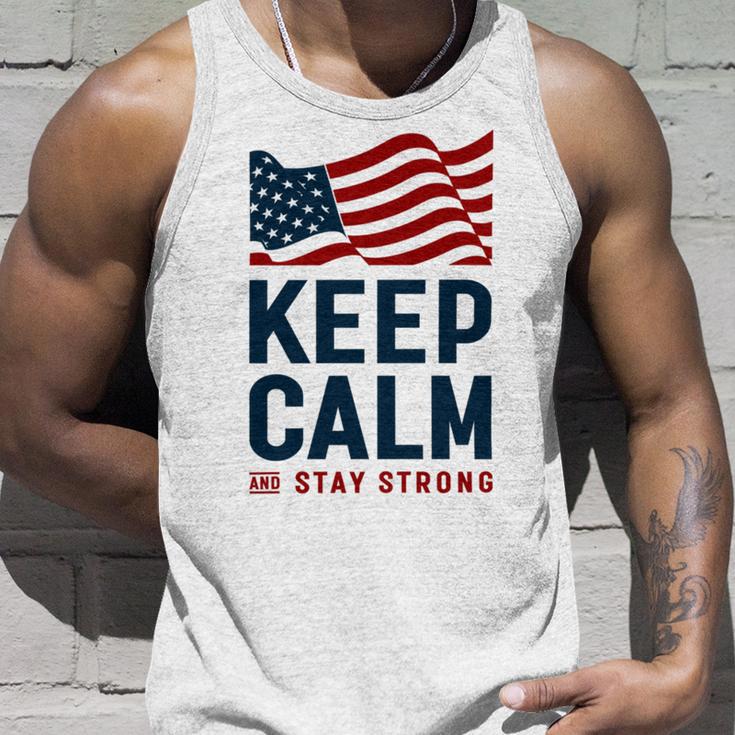 Keep Calm And Stay Strong Tshirt American Tshirt United State Of America Unisex Tank Top Gifts for Him