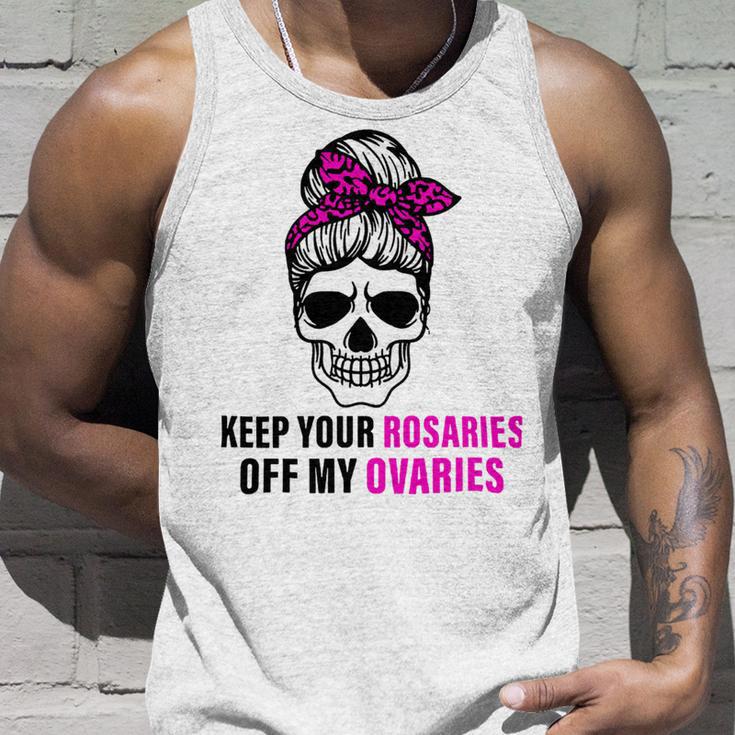 Keep Your Rosaries Off My Ovaries Feminist Skull Unisex Tank Top Gifts for Him