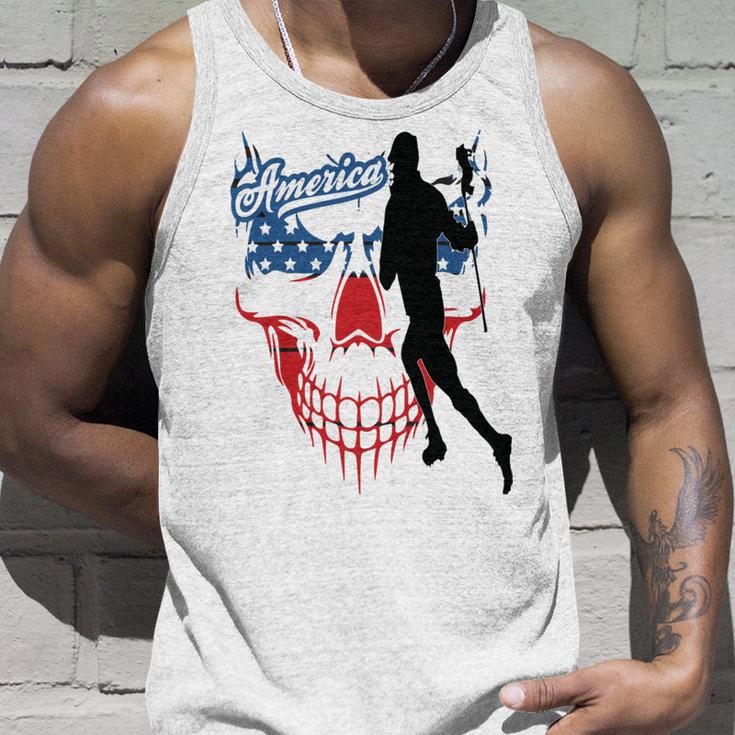 Lacrosse Usa Flag Unisex Tank Top Gifts for Him