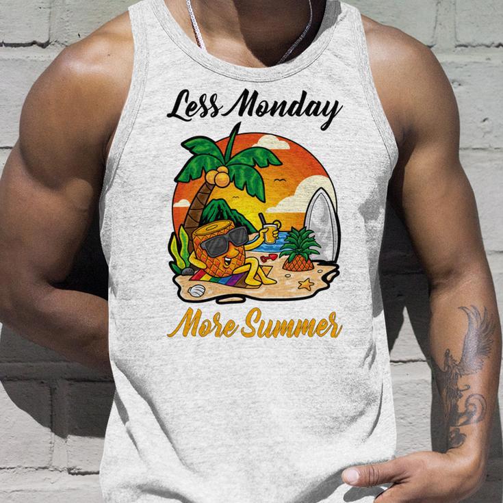 Less Monday More Summer Funny Pineapple Gift Pineapple Lover Unisex Tank Top Gifts for Him